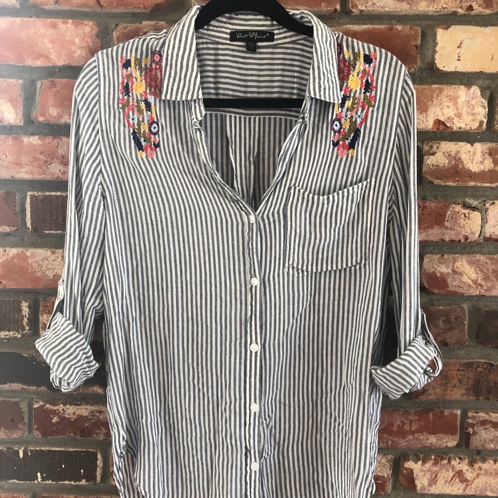 Embroidered Button Up